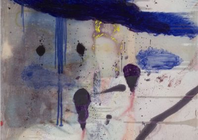 Julian Schnabel - Untitled (Chinese Painting), 2008 Sprühfarbe, Tusche, Kunstharz und Öl auf Polyester 274,3 x 243,8 cm. Galerie Samuelis Baumgarte, Bielefeld