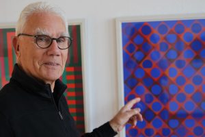 Michael Domberger with works by Victor Vasarely, 2018