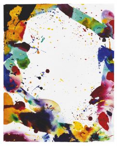 Sam Francis - ohne Titel, 1968. Galerie Samuelis Baumgarte, 41x33cm Acryl auf Papier